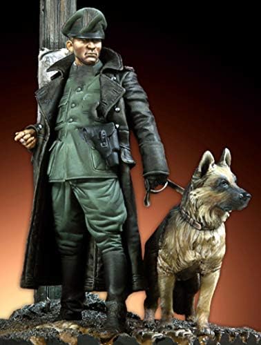 1/20 90 ממ שרף חייל אופי דגם מלחמת העולם השנייה שרף קצין וצבא כלב אינו מורכב לא צבוע ערכת