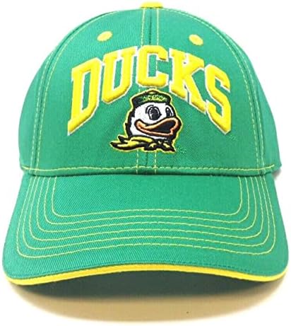 ירוק אוניברסיטת אורגון ברווזים קמע קפטן מעוקל ביל מתכוונן כובע