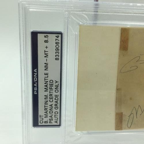 1952 מיקי מנטל בילי מרטין קריירה מוקדמת חתומה על DNA PSA - MLB חתימות