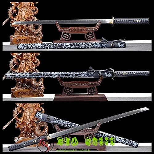 Glw קטאנה חימר מזג T10 פלדה קטאנה מלאה טאנג סכין חד סכין יפן סמוראי קרב חרב