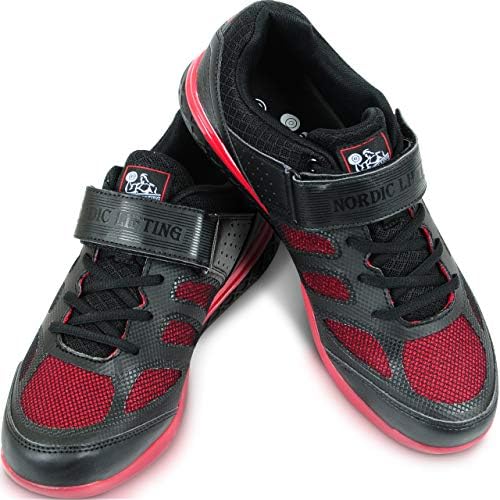 שרוולי מרפק הרמה נורדית XXlarge עם נעליים גודל Venja 7 - אדום שחור