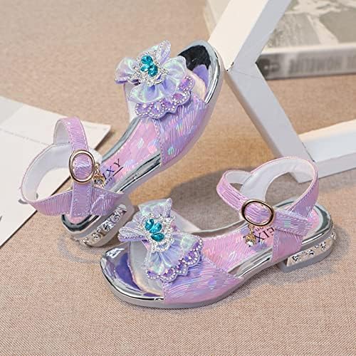 נעלי ילדים אופנה סוליות עבות עם סנדלי פרפר יהלומים בקיץ סנדלי סטודנטים בוהן פתוחים נעלי תינוקות ללא החלקה