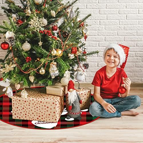 חצאית עץ חג המולד של FYY, חצאית עץ חג המולד קטיפה רכה בגודל 48 אינץ
