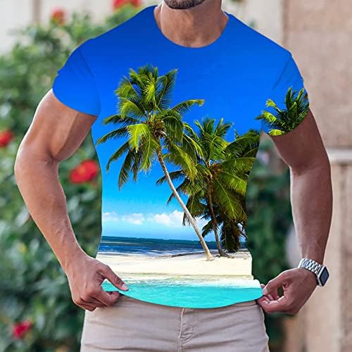 חולצות חוף קיץ לגברים גברים פשוטים לאדם פשוטים אופנה הוואי מזדמנים חולצות כותנה מודפסות קטנות