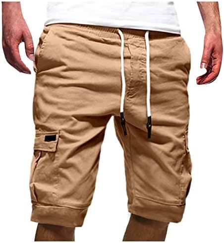 מכנסיים קצרים לגברים של Wenkomg1, מכנסי מטען מרובי כיסים מוצקים מכנסיים קצרים טקטיים צבאיים