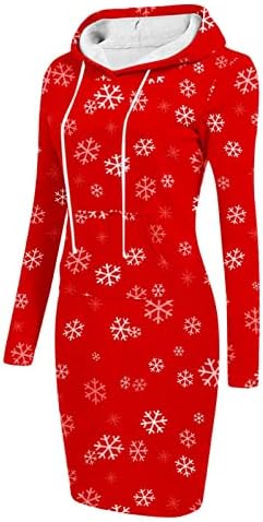 מתנות לנשים, נשים חג המולד שמלות ארוך שרוול קוקטייל מסיבת קו חג המולד מידי מסיבת חג נדנדה שמלה