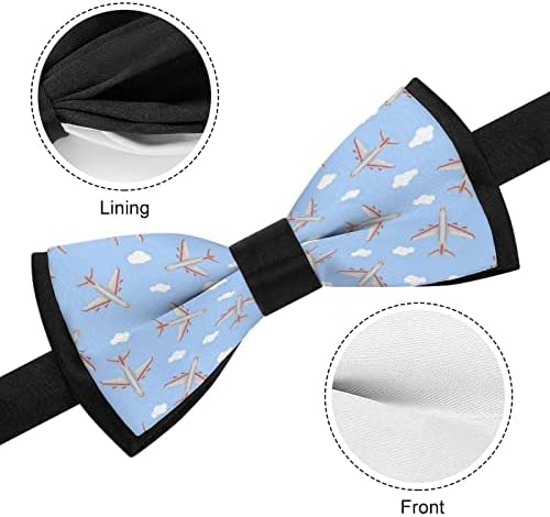 עשב חתול מטוס בשמיים מצחיק עניבה מראש קשור פורמליות עניבת פרפר מתכוונן עניבת פרפר מודפס עבור גברים