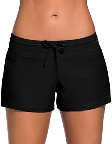 CFKLOPGG מכנסי שחייה שחורים לנשים מכנסיים שחייה מותניים גבוהים נשים בקרת בטן חוף כיסוי מכנסיים