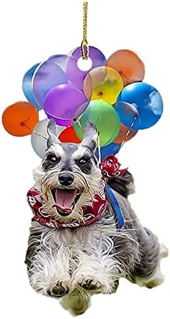 כלב תליון בוסטונים טרייר כלב לטוס עם בועות רכב תליית קישוט גדול הנורה קישוטים