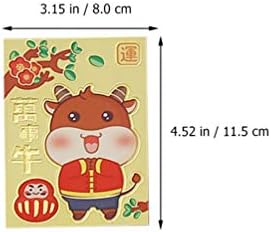 ילדים ארנק סיני כסף מעטפת חדש שנה כסף מנות עם גלגל המזלות שור דפוס הונגבאו מתנה מעטפות עבור 2020