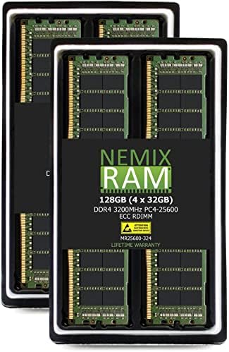 NEMIX RAM 384GB 12x32GB DDR4-3200 PC4-25600 2RX4 ECC RDIMM זיכרון שרת רשום על ידי NEMIX RAM