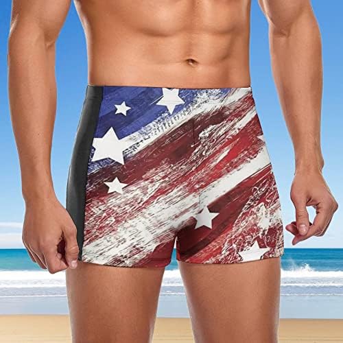 מכנסיים קצרים לקיץ לגברים יום עצמאות יום עצמאות הדפסת חוף הים החוף הדפסה דיגיטלית חמה עם לוח V4 רגליים