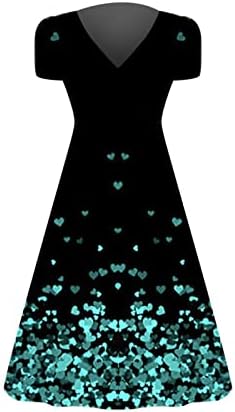 Miashui v Neck Maxi שמלת נשים בהתאמה אישית להדפס פרחוני v שמלת אופנה עם שרוולים קצרים שמלות קיץ