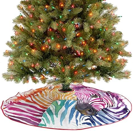 צבעי מים זברה חמודה חצאית עץ חג המולד וינטג 'קישוטי חג המולד קישוטי חג המולד לחג ראש השנה החדשה