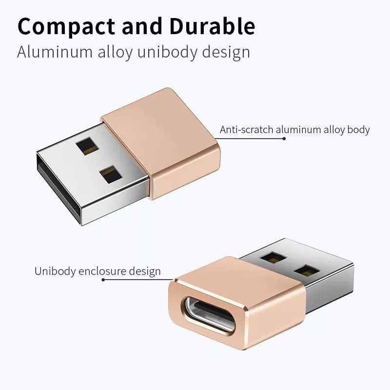 סגסוגת אלומיניום USB סוג C נקבה ל- USB 2.0 מתאם מטען נתונים זכר לסמארטפון