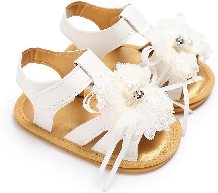 נעלי תינוקות 12-18 חודשים סנדלים בנות פרחים נעלי פעוטות יחיד רכות נעלי בית נעליים בגודל 13