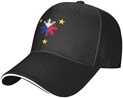 3 כוכבים ושמש פיליפינים פיליפינים דגל כובע בייסבול גברים כובעי שמש כובעי דיג מתכווננים מתכווננים