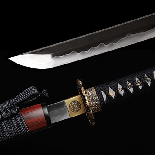 שינקן חרבות בעבודת יד חרב קטאנה חימר אמיתי מחוסם T10 פלדה חמון יפני סמוראי חרב סכין חריף מלא טנג
