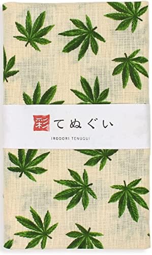 Komesichi irodori יפנית מגבת מסורתית טנוגוי מייפל 12.99 x 34.64 עם Tenugui iroha