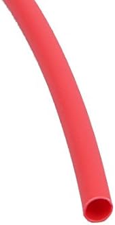AEXIT פוליאולפין חום ציוד חשמלי להתכווץ צינור כבל חוט שרוול 10 מטר באורך 1.5 ממ דיא פנימי אדום