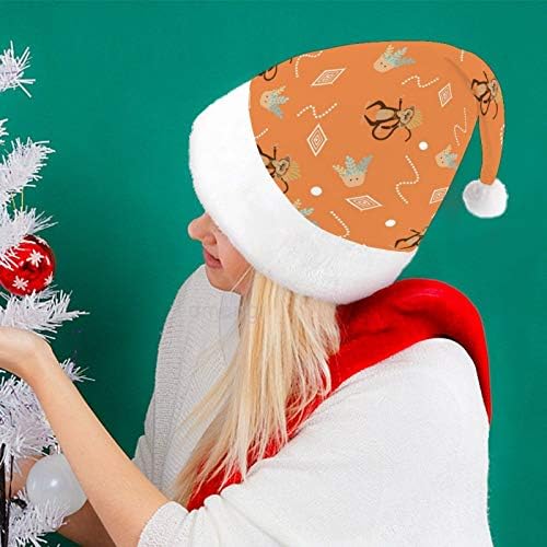 חג המולד סנטה כובע, שובב קוף חג המולד חג כובע למבוגרים, יוניסקס נוחות חג המולד כובעי לשנה חדשה חגיגי תלבושות