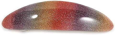 Avalaya 'Rainbow' Glitter Acrylic Barrette/Clit