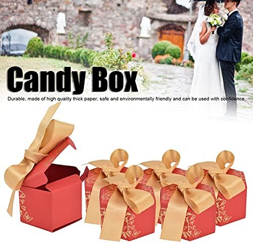 משושה קופסא ממתקי חתונה, קופסא ממתקים, 50 יחידות נייד קטן בטוח סוכריות תיבה, עוגיות שוקולד מיכל אריזת מתנה,