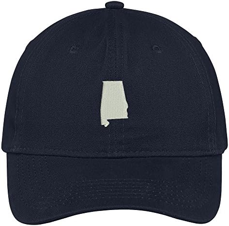 טרנדי הלבשה חנות אלבמה מפת המדינה רקום נמוך פרופיל רך כותנה מוברש בייסבול כובע