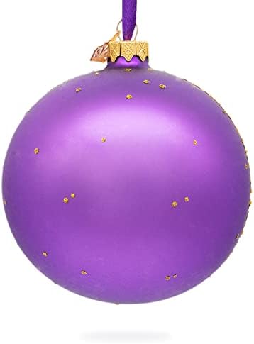 איריס שדה ציור כדור זכוכית קישוט לחג המולד 4 אינץ '