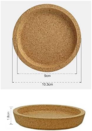 החלקה עץ אספקת מטבח עגול מבודד תחתיות פקק מחזיקי כוס קפה חנות משרד (צבע:, גודל