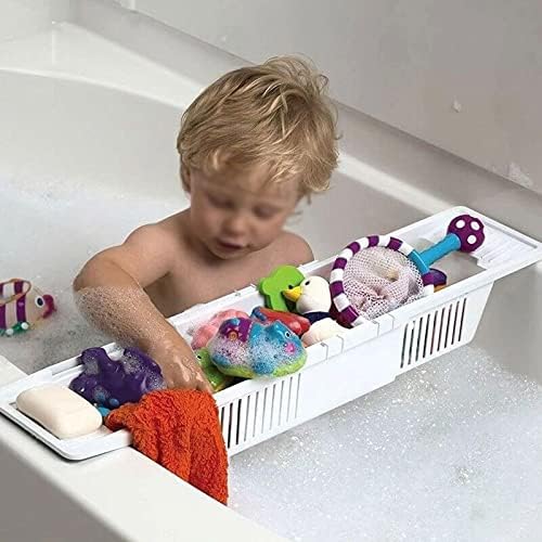 אמבטיה נושא כלים מגש אמבטיה סל מדף מתלה אמבטיה צעצועי ארגונית נשלף אחסון מדף