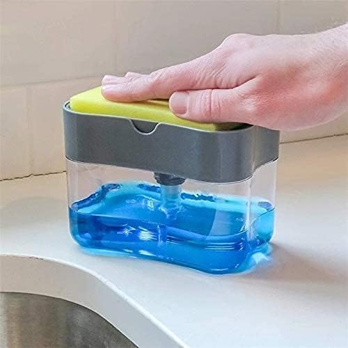 דלקס-מתקן לסבון כלים מסחטת חומרי ניקוי לשטיפת כלים לכיור מטבח, משאבת נוזל עיתונות ידנית ומחזיק
