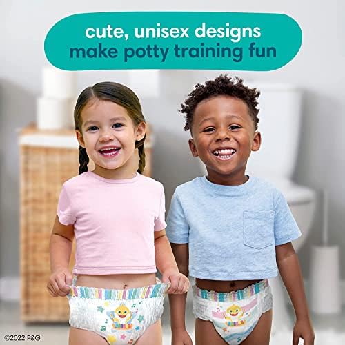 PAMP מכנסיים טהורים 2t3t עם מגבונים לתינוקות רגישים על בסיס מים, חבילות פופ-טופ 12x