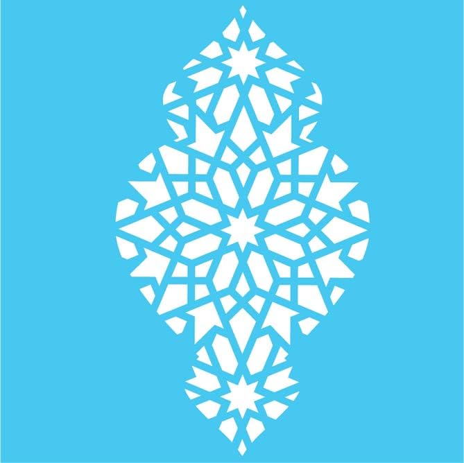 סטנסיל דמשק-איספהאן איראני תבנית חלון סטנסילים גדולים ויניל הטוב ביותר עבור ציור על עץ, בד, קיר, וכו'.-