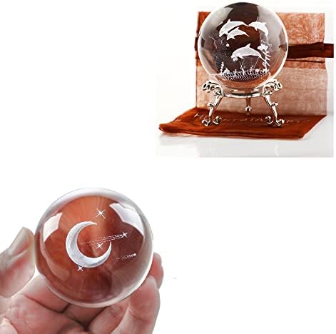 Zeershee 3D לייזר חרוט בכדור קריסטל משקלי נייר עם מעמד