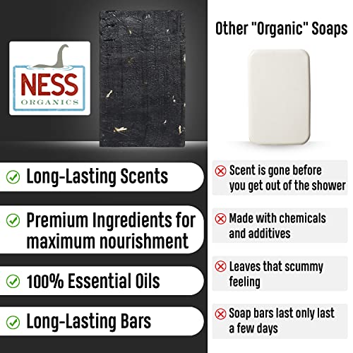 בר סבון נס לגברים-ריח זפת אורן, סבון טבעי לגברים עם מרכיבים אורגניים, סבון בר לגברים עם שמנים אתרים, סבון בר