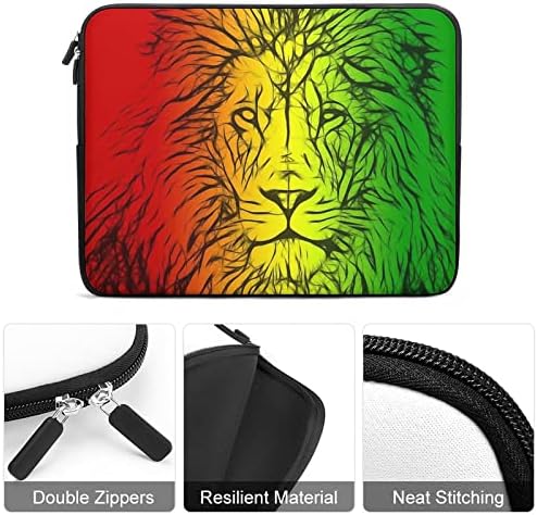 Rasta Lion נייד שקית שרוול נשיאה נשיאה תיק תיק מכסה מחברת מחברת מגן מתקיימת 10 אינץ '-7 אינץ'
