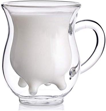 כפול זכוכית כוס-יצירתי כוס חמוד עגל מבודד כוס אישית פיירקס כוס קפה חלב כוס שמנת כד מתאים חלב מיץ תה וקפה