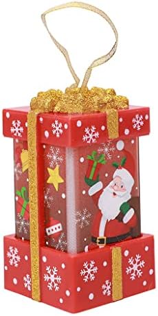 קישוטי חג המולד, חג המולד זוהר אריזת מתנה רוח מנורת מתנה לחברים בחג המולד לקישוט סלון אטרקטיבי עמיד קישוטים