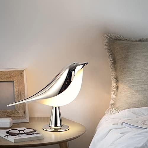 מנורת שולחן בקרת מגע ליד מיטה, מנורת שולחן חמוד של ציפורים חמודה, מנורת ארומה מיטה מיטה יצירתית