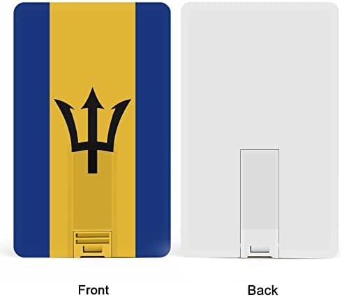 דגל של ברבדוס כרטיס אשראי בכרטיס USB כונני פלאש נייד זיכרון נייד כונן אחסון מקש 64 גרם
