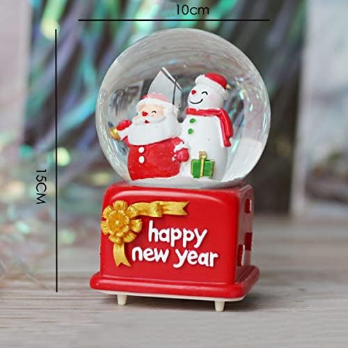 Homoyoyo XCM מספקת קריסטל פתית שלג שלג חג המולד סנטה קלאוס כדור ללא סוללת מוזיקת ​​מתנה
