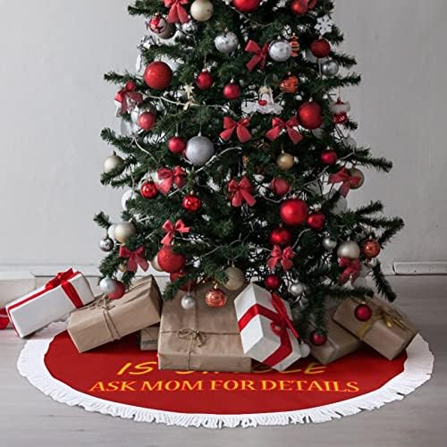דודי הוא חצאית עץ חג המולד יחיד חג המולד עץ עץ מחצלת ציצים קישוטים לקישוטים למסיבת חג 30/36/48 אינץ '