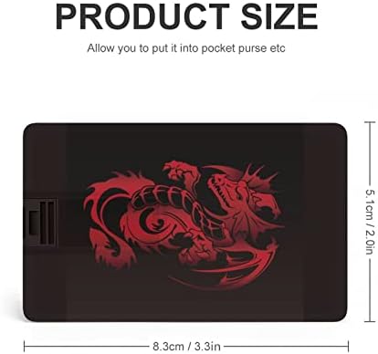 דרקון אדום בכרטיס אשראי כהה USB פלאש מניע מזיכרון מותאם אישית מפתח מתנות תאגידיות ומנות קידום מכירות
