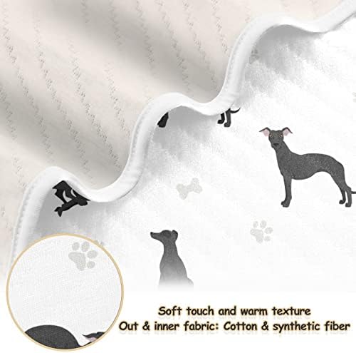שמיכת חוטף שמיכת כותנה של כלב כלב לתינוקות, קבלת שמיכה, שמיכה רכה משקל קלה לעריסה, טיולון, שמיכות משתלות, גור,
