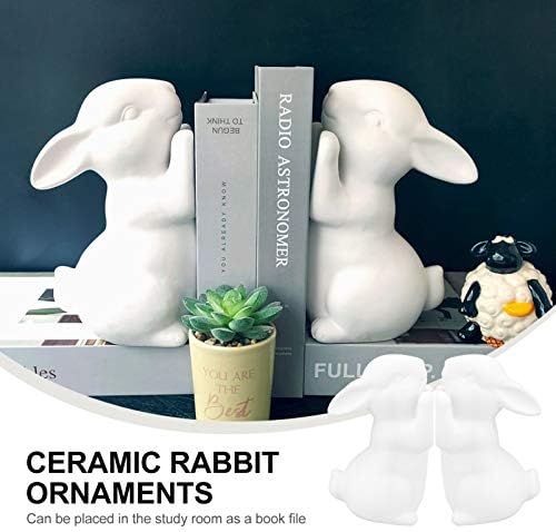 מדף ספרים מדף ספרים שולחן בצורת ארנב 2 יחידות ארנב תומכי ספרים ארנב ספר סטנד באני ספר מסתיים