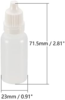 Aicosineg 30 pcs 0.5oz Lab Lobling Bottlates PE בקבוקי פלסטיק מעבדה בקבוקי טפטפת עיניים סחיטה עין נוזלית בקבוק