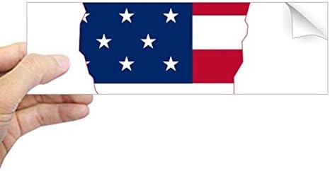 Diythinker Vermont USA MAP מככב פסים פסים צורת דגל מלבן מלבן מדבקה מדבקה מדבקה