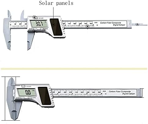 Ganfanren Solar Caliper Caliper תצוגה דיגיטלית אלקטרונית 0-150 ממ מיני מדידת קליפר