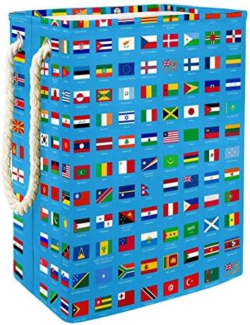 סט של דגלי אחסון גדול של עולם פח כביסה מתקפל עולמי לחדר פעוטון וחדר ילדים